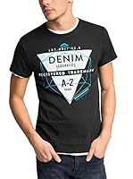 edc by Esprit Camiseta Manga Corta 2 Col AW Tee (Negro / Blanco)