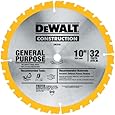 DEWALT DW3103 Series 20 10-Inch 32 Tooth ATB Thin Kerf General Purpose Saw Blade with 5/8-Inch Arbor