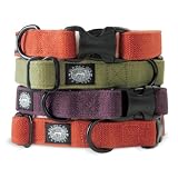Planet Dog Natural Hemp Adjustable Collar, Apple Green, Medium