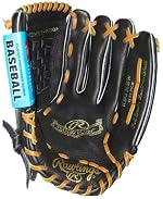 Rawlings RBG36BW Player Preferred Series 12 1/2 inch Infielder/Pitcher/Outfielder Baseball/Softball Glove (Black)