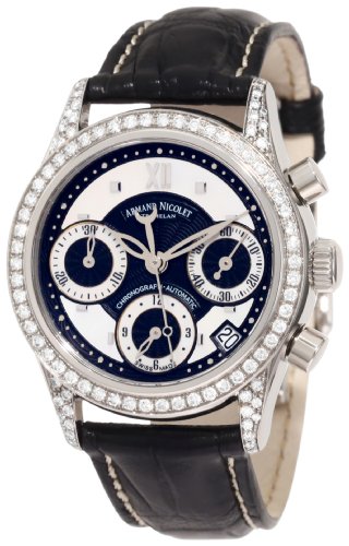 Armand Nicolet Women's 9154L-NN-P915NR8 M03 Classic Automatic Stainless-Steel with Diamonds Watch