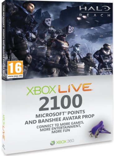 Halo Reach 2100 Microsoft Points Card