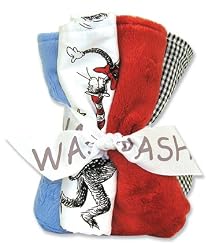 Trend Lab 30052 Blooming Bouquet Wash Cloth- 5-Pack Set- Cat Scatterprint Percale