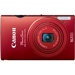 Canon PowerShot ELPH 110 HS 16.1 MP CMOS Digital Camera with 5x Optical Image Stabilized Zoom 24mm Wide-Angle Lens and 1080p Full HD Video Recording (Red)
