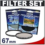 Hoya Pro1 Digital 67mm TWO Multi-Coated Glass Filters Kit with Hoya Pro 1 UV + Circular PL Polarizer Filter for Canon, Nikon, Olympus and Pentax Lenses with 67mm Filter Size