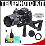 Phoenix 500mm Multi-Coated Mirror Lens with 2x Teleconverter (=1000mm) + Stedi-Stock Shoulder Brace Kit for Canon EOS 7D, 5D Mark II III, 60D, Rebel T3, T3i, T2i Digital SLR Cameras