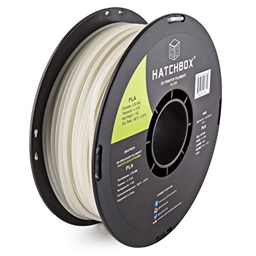 HATCHBOX 3D PLA-1KG3.00-GLOW PLA 3D Printer Filament, Dimensional Accuracy +/- 0.05 mm, 1 kg Spool, 3.00 mm, Glow