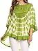 Sakkas Alannis Tie Dye Circle Poncho Top with with Wide Scoop Neck and Embroidery