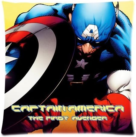 Captain America Super Hero Steve Rogers Custom Christams Gift Zippered Pillow Case 18x18(two sides)