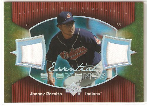 2007 Upper Deck Elements Essential Elements PE Jhonny Peralta - Cleveland Indians ( Piece of Authentic 2x Jersey - Baseball Cards)