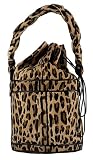 Fendi Handbags (Leopard) 8BR555 Pony Hair Leather Large Palazzo Bag