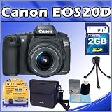 Canon EOS 20D 8.2MP Digital SLR Camera with EF-S 18-55mm f/3.5-5.6 Lens + 2GB SD Card + Camera Bag(M) + Table Tripod + 3 pieces Cleaning Kit + SD Card Reader