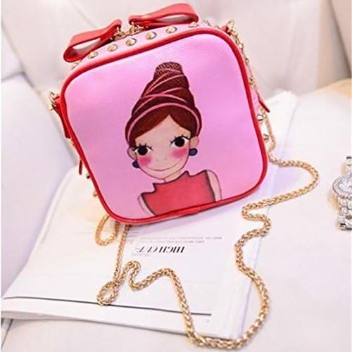 Winkine Fashion Korean Mini Bag - Cute PU Leather Crossbody Purse for Women, Girls, Teen