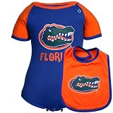 NCAA Florida Gators Infant First Down Creeper & Bib Set - Royal Blue-Orange (6-12 Months)