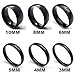 KONOV Mens Womens Stainless Steel Ring, 5mm, Comfort Fit Band, Black