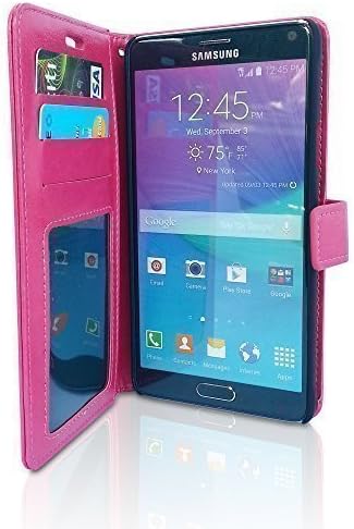 Note 4 Wallet Case - Perfect Fit Leather Flip Cover Cases With ID, Stand, Credit Card Holder For Your Samsung Galaxy Phone - Best Accessories For Men, Women, Boys, and Girls - Protect Your Investment