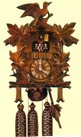 Schneider Black Forest 8TMT176/9 Feeding Birds 17 Inch 8 Day Cuckoo Clock