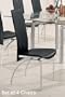 Coaster Himmarshee Upholstered Dining Side Chair with Black Bonded Leather