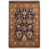 Capel 1104RS03060506350 3ft 6in x 5ft 6in Babylon-Serape Rug - Black
