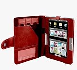 NAVITECH - Housse à rabat en cuir bycast rouge, parfait pour transport et protection pour le Archos 70B eReader 4GB 7 pouces Android Interface, Wifi, USB 2.0