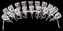 Wine Bottle Stopper Stand, Chrome Plated Holds 18 Stoppers