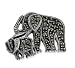 Jewelry : Sterling Silver Marcasite ELEPHANT Mom Baby Brooch Pin