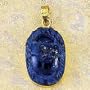 18k Gold with Lapis Scarab Pendant