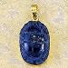 18k Gold with Lapis Scarab Pendant