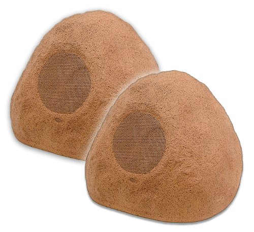 OSD Audio RS680 Ultra Sound Outdoor Rock Speaker Pair (Sandstone Brown)