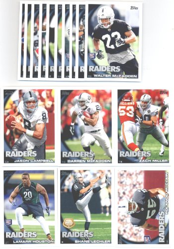 2010 Topps Oakland Raiders Complete Team Set (15 Cards)