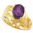 14K Yellow Gold Amethyst Ring
