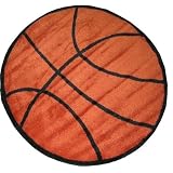 LA Rugs Fun Rug Shape Collection- Basketball