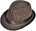 Simplicity Unisex Structured Gangster Trilby Wool Fedora Hat, 3074_Brown