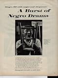 A Burst of Negro Drama - Stages fill with anger and eloquence. Pictured are Gilbert Price sings Freedom Land in off-Broadway's 