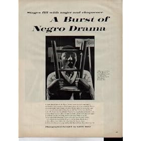 A Burst of Negro Drama - Stages fill with anger and eloquence. Pictured are Gilbert Price sings Freedom Land in off-Broadway's "Jerico-Jim Crow; "The Amen Corner" with Bea Richards, Maidie Norman, and John Perrow; "The Dutchman"by Leroi Jones with Jennifer West, Robert Hooks, "Blood Knot" with J.D. Cannon and James Earl Jones; "In White America" with Gloria Foster; "Trumpets of the Lord" with Cicely Tyson and Lex Monson. ..... 1964 LIFE Magazine Article, A5020A.