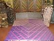 Purple Pink Brocade Sari Indian Bedspread King Coverlet Sofa Throw Final Sale