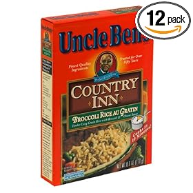 Uncle Ben's Country Inn Rice Dishes, Broccoli Rice Au Gratin, 6-Ounce Boxes (Pack of 12)