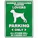 pointer25  - GERMAN WIREHAIRED POINTER LOVERS PARKING ONLY PARKING SIGN