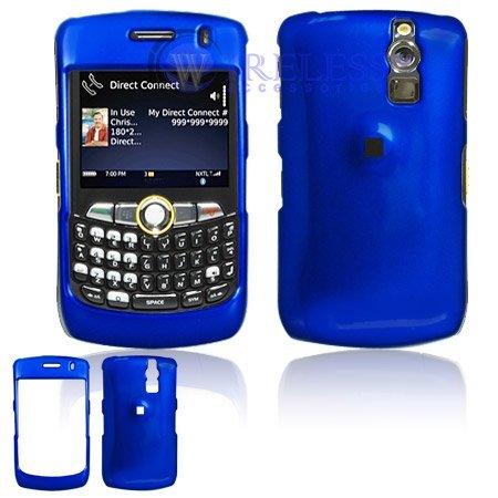 Dark Blue Solid Snap-On Cover Hard Case Cell Phone Protector for BlackBerry Curve 8350i