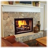 Majestic SSTB Designer 42 See-Thru Wood Fireplace Designer 42 See - Through Radiant Wood Burning Fireplace with Black Doors - SSTB