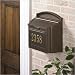 Wall Mounted Locking French Bronze Mailbox Wall Mounted Locking French Bronze Mailbox