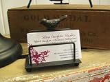Eva- Wrought Iron Bird Business Card Holder