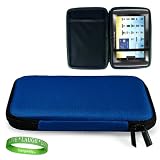 Elegant Dark Blue Archos 70 Internet Tablet Case with Reinforced Exterior and Soft Suede Interior for the Archos 70 Internet Tablet  + Live * Laugh * Love Vangoddy Wrist Band!!!