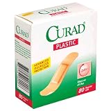Curad Regular Size Bandages, Plastic, 80-Count Boxes (Pack of 12)