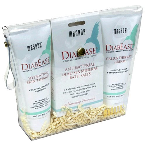 Masada DiabEase Hydrating Skin Therapy, Antibacterial Dea Sea Mineral Bath Salts... by DiabEase