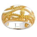 Resin & Yellow Laser Finish Ring Sizes: 5-9
