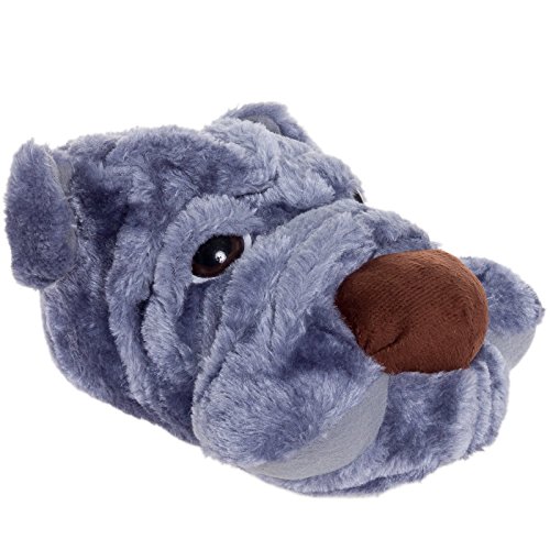 Silver Lilly Dog Plush Animal Slippers