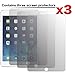 IPAD AIR SCREEN PROTECTOR, Nue Design Cases TM Screen Protector for iPad Air, iPad Air 2, iPad 5 and iPad 6 Screen Protector Anti-Glare, Anti-Scratch, Anti-Fingerprint HD Clear Film (Invisible) [3 PACK]