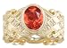 14KT Etruscan Sunstone & Diamond Ring
