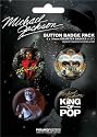 Posters: Michael Jackson Badge Pack - King Of Pop, 4 X 38mm Badges (6 x 4 inches)